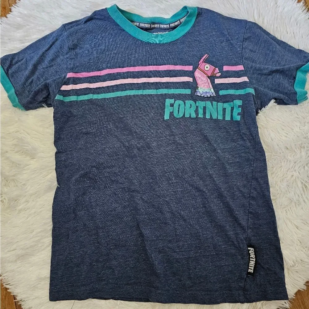 Boy's Fortnite Llama Short Sleeve Tshirt Size 10/12